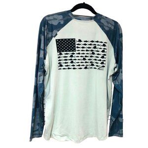 SWC Skinny Water Culture‎  Shirt Men XL Performance Camo UPF Danco Plier Fishing